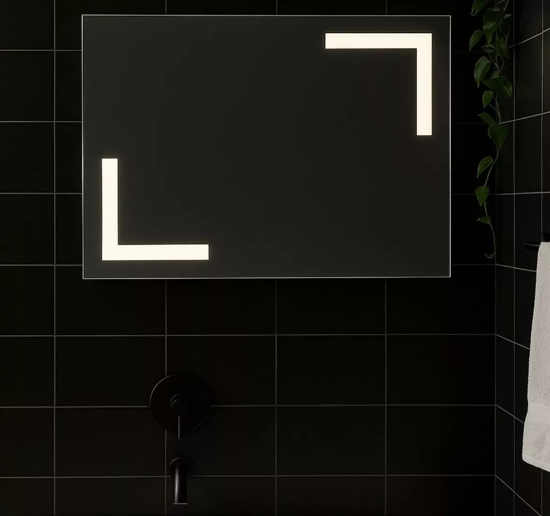 Didelis LED vonios veidrodis Aries 100x80 cm be jungiklio