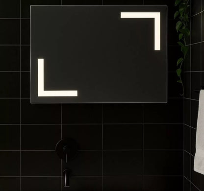 Didelis LED vonios veidrodis Aries 100x80 cm be jungiklio