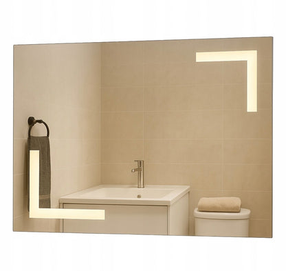 Didelis LED vonios veidrodis Aries 100x80 cm be jungiklio
