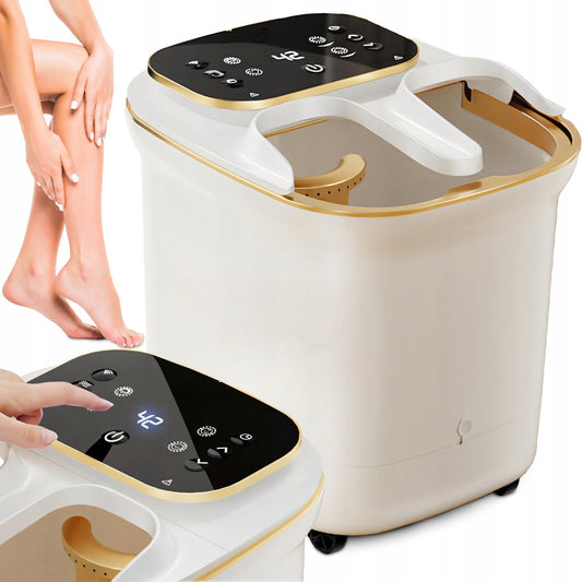 Vandens pėdų hidromasažuoklis, šildomas, su masažo galvutėmis ir voleliais, LCD, 500W