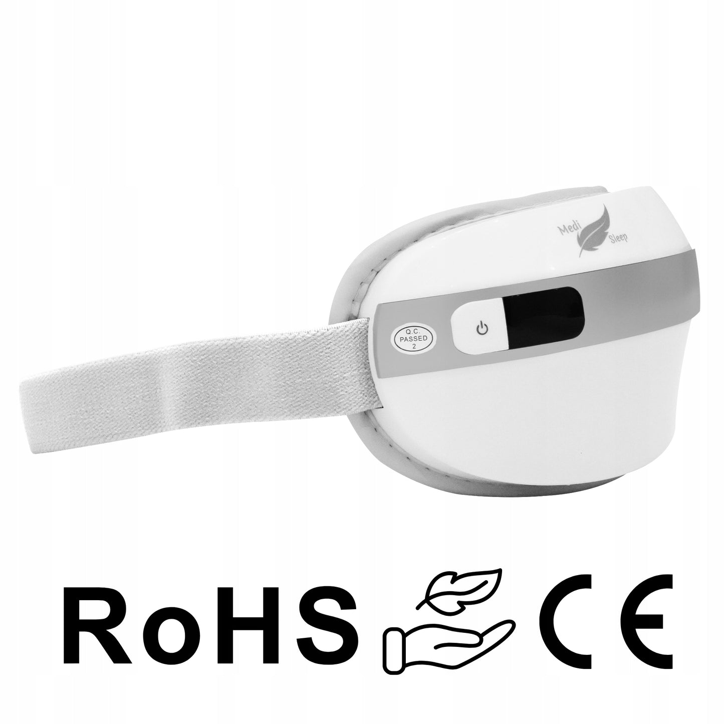 Veido ir akių masažuoklis su šilumos kompresu, 4 masažo režimai, Bluetooth, baltas