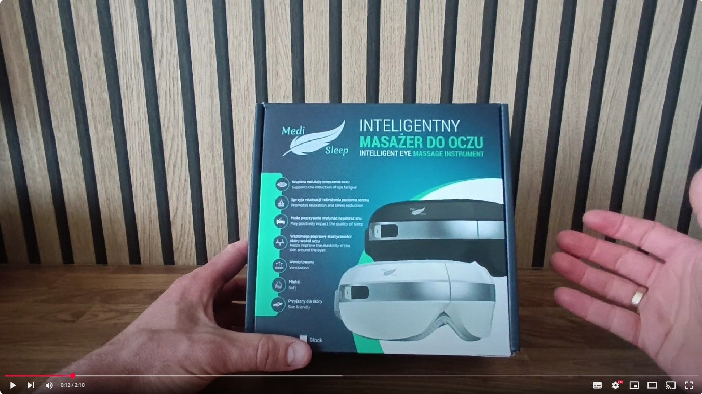 Veido ir akių masažuoklis su šilumos kompresu, 4 masažo režimai, Bluetooth, baltas