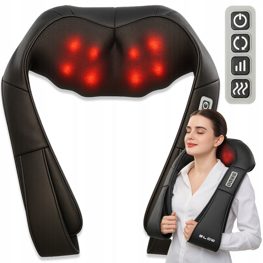 Shiatsu masažuoklis, masažinė pagalvėlė kaklui, nugarai, petims, kojoms, kūnui, su šildymu
