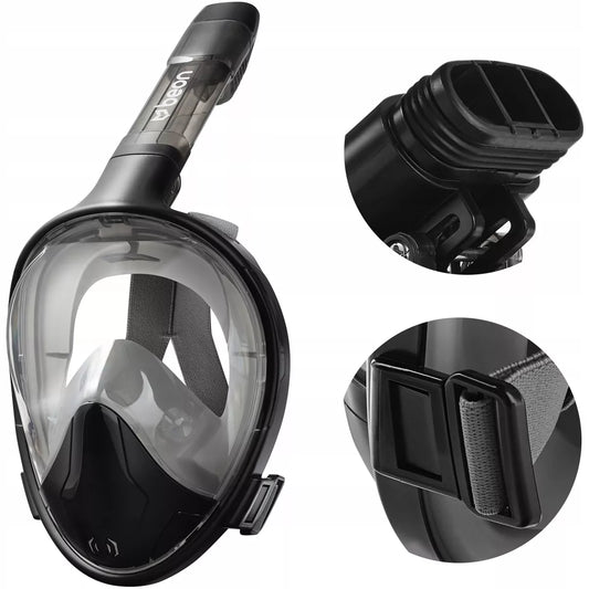 Viso veido nardymo kaukė, plaukiojimui ir snorkelingui, L/XL dydis