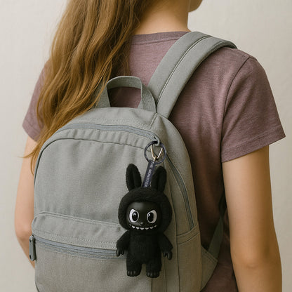 LABUBU Juodas raktų pakabukas-staigmena