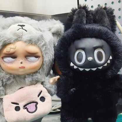 LABUBU Juodas raktų pakabukas-staigmena