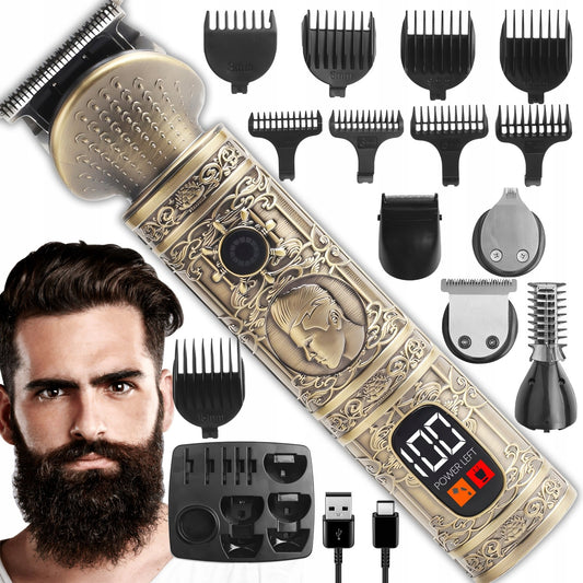 PLAUKŲ IR BARZDOS KIRPIMO MAŠINĖLĖ, BARZDOS SKUTIMAS, 7-IN-1 SKUTUVAS, BARZDOS TRUMPYTUvas, NOSIES TRUMPYTUvas