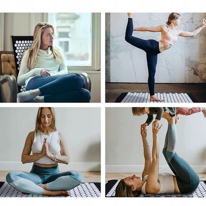 Sveikatinamasis akupresūros kilimėlis su spygliukais kraujotakai stimuliuoti, masažinė pagalvėlė