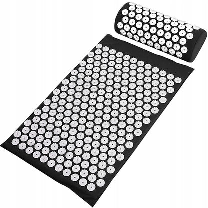 Sveikatinamasis akupresūros kilimėlis su spygliukais kraujotakai stimuliuoti, masažinė pagalvėlė