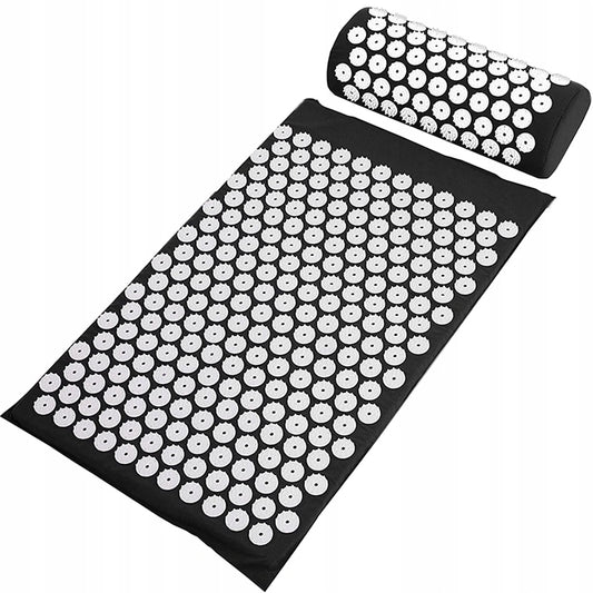 Sveikatinamasis akupresūros kilimėlis su spygliukais kraujotakai stimuliuoti, masažinė pagalvėlė