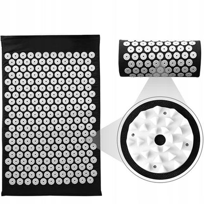 Sveikatinamasis akupresūros kilimėlis su spygliukais kraujotakai stimuliuoti, masažinė pagalvėlė