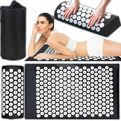 Sveikatinamasis akupresūros kilimėlis su spygliukais kraujotakai stimuliuoti, masažinė pagalvėlė