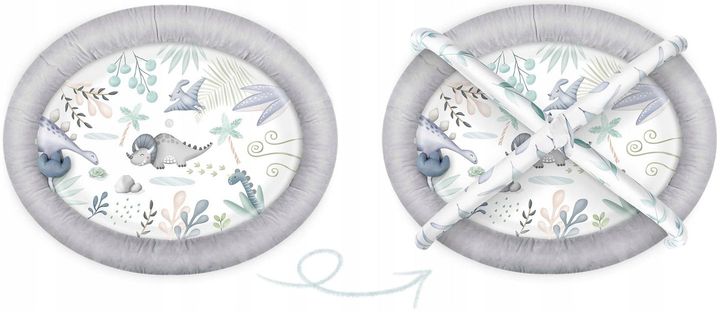 Interaktyvus lavinamasis kilimėlis kūdikiams, kokonas, aptvaras, žaislai, DINO 0+