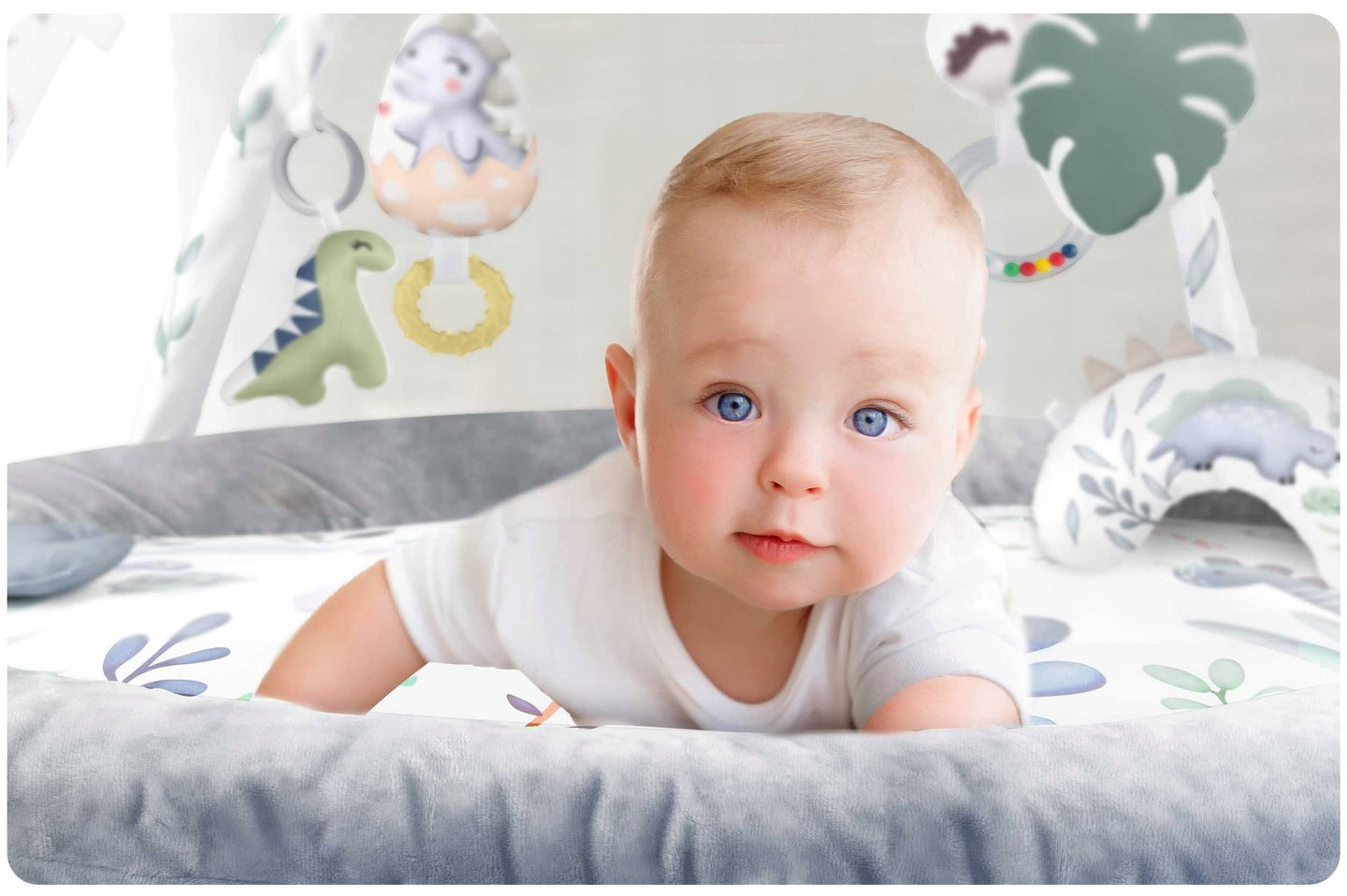 Interaktyvus lavinamasis kilimėlis kūdikiams, kokonas, aptvaras, žaislai, DINO 0+