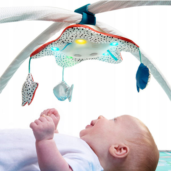 EDUKACINIS KILIMĖLIS SU LANKAIS IR KARUSELIU - ŠVIESELĖS + GARSAS