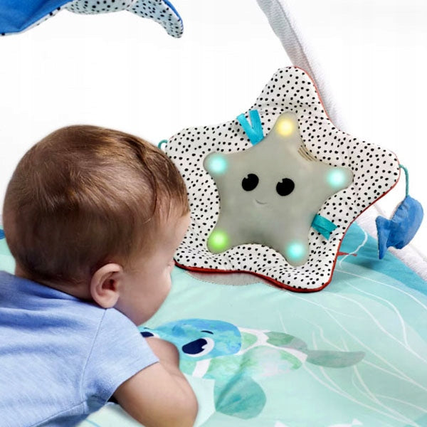 EDUKACINIS KILIMĖLIS SU LANKAIS IR KARUSELIU - ŠVIESELĖS + GARSAS