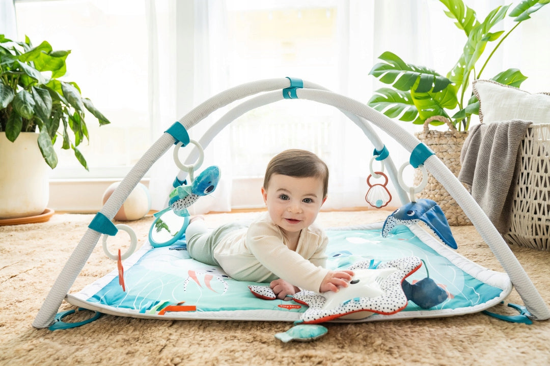 EDUKACINIS KILIMĖLIS SU LANKAIS IR KARUSELIU - ŠVIESELĖS + GARSAS