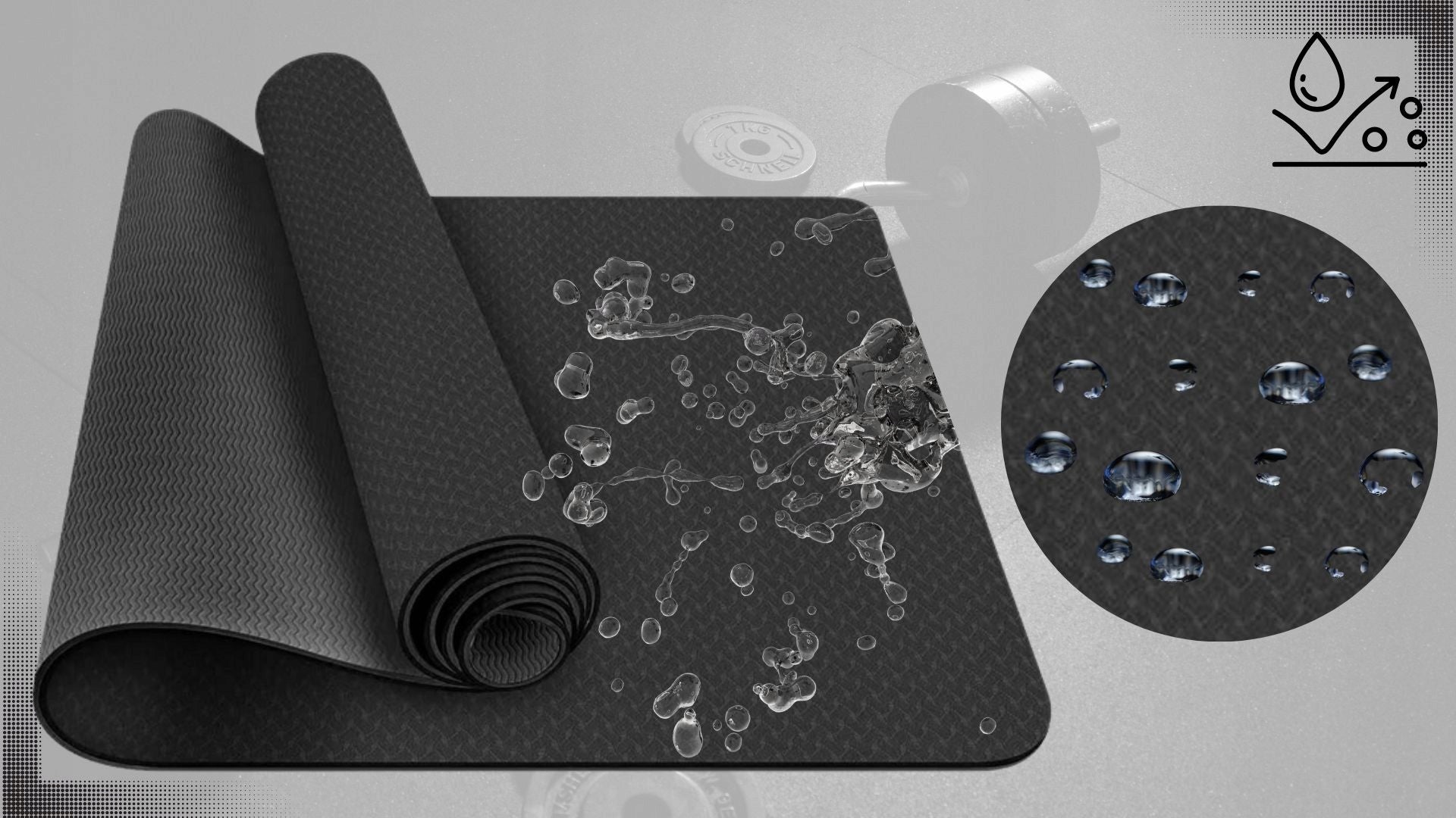 Apsauginė, garsą izoliuojanti kilimėlio po sporto įrangą, storas, didelis, skirtas apsaugoti grindis