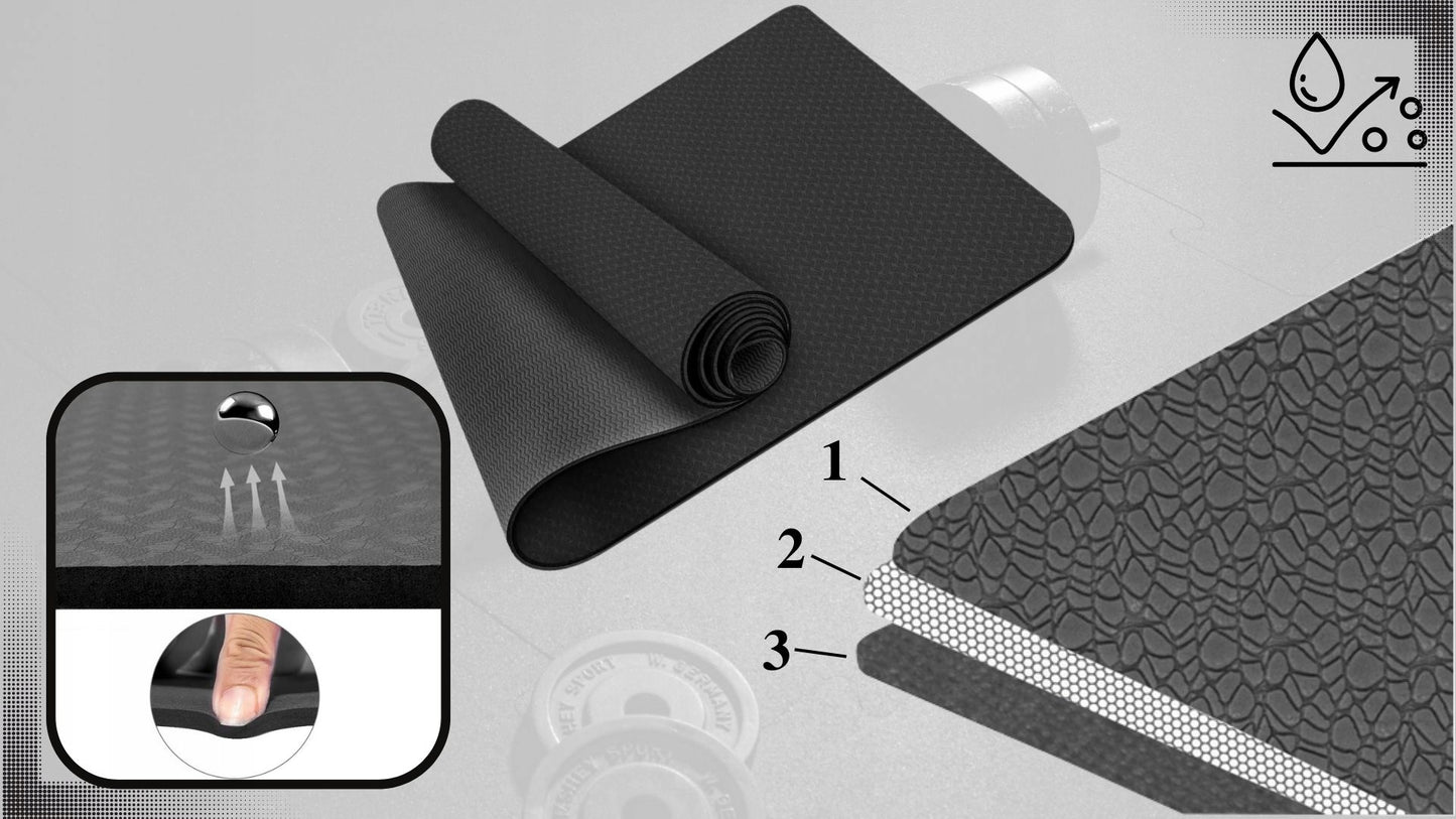 Apsauginė, garsą izoliuojanti kilimėlio po sporto įrangą, storas, didelis, skirtas apsaugoti grindis