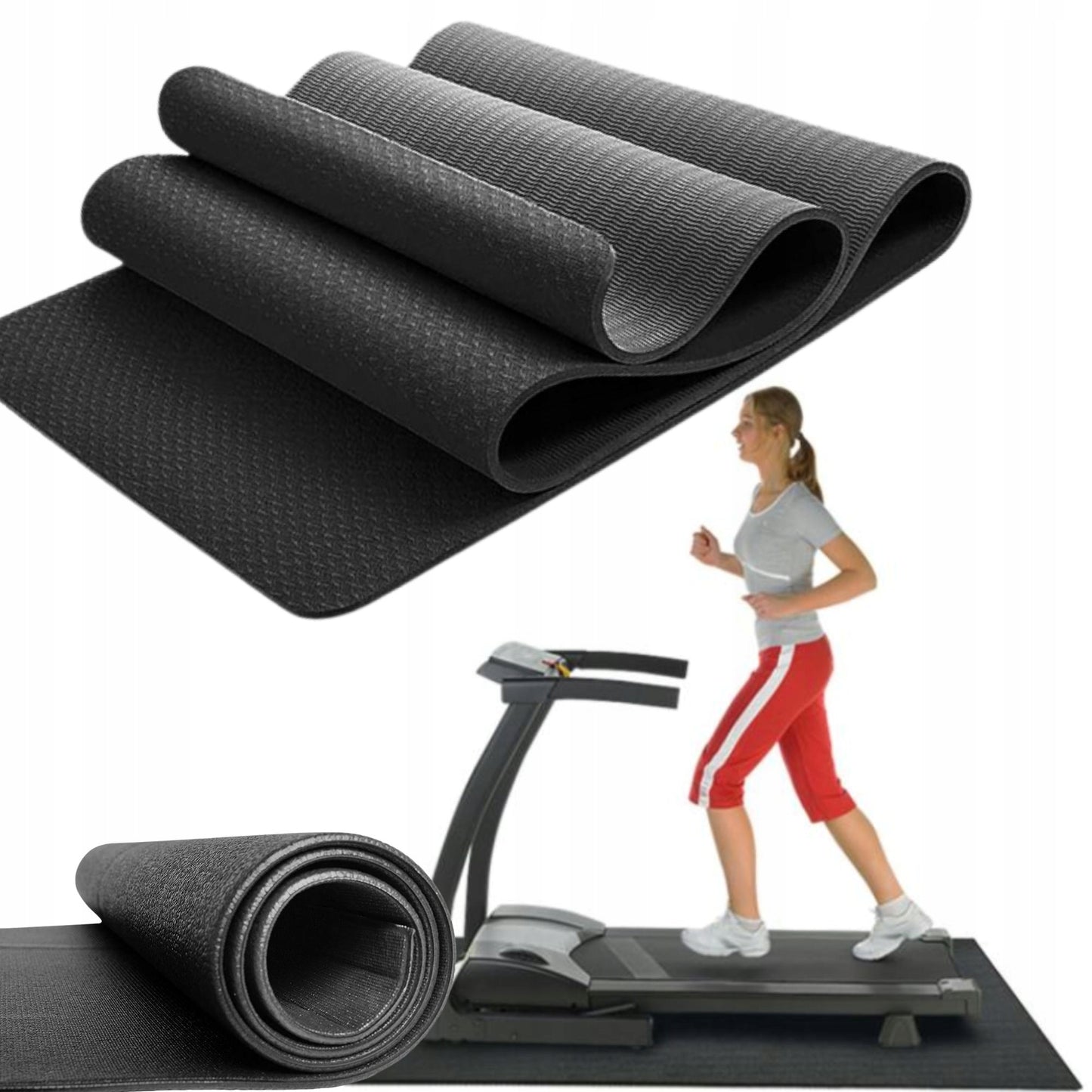 Apsauginė, garsą izoliuojanti kilimėlio po sporto įrangą, storas, didelis, skirtas apsaugoti grindis