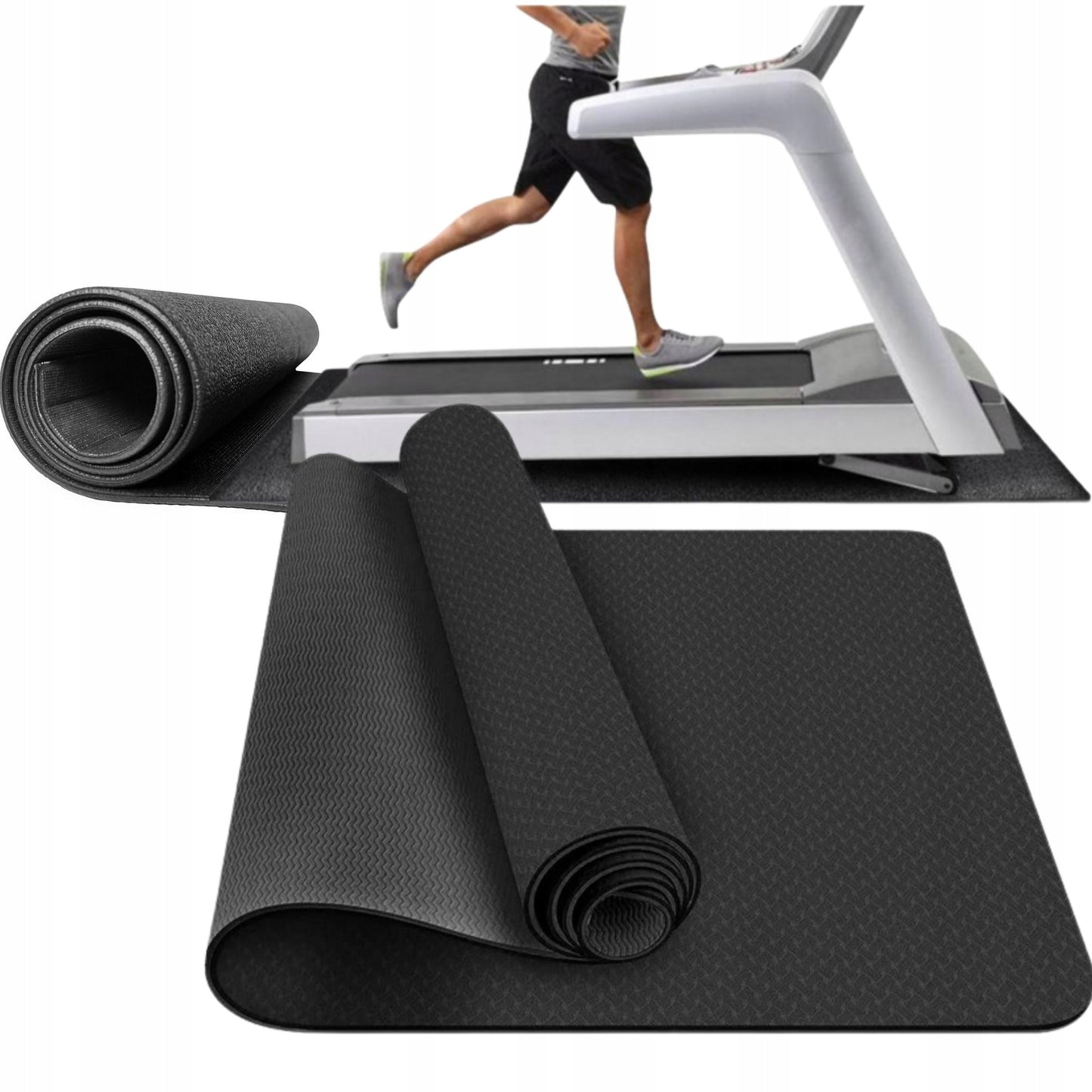 Apsauginė, garsą izoliuojanti kilimėlio po sporto įrangą, storas, didelis, skirtas apsaugoti grindis