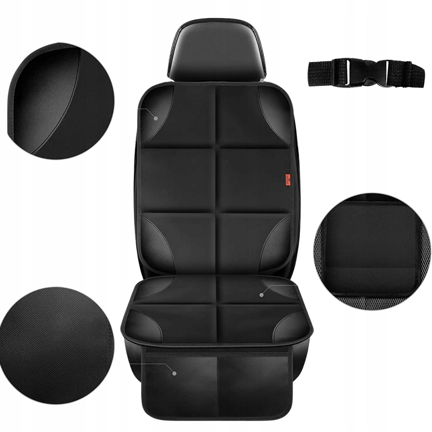 Apsauginis kilimėlis po automobilio kėdute, juodas, 2 vnt.