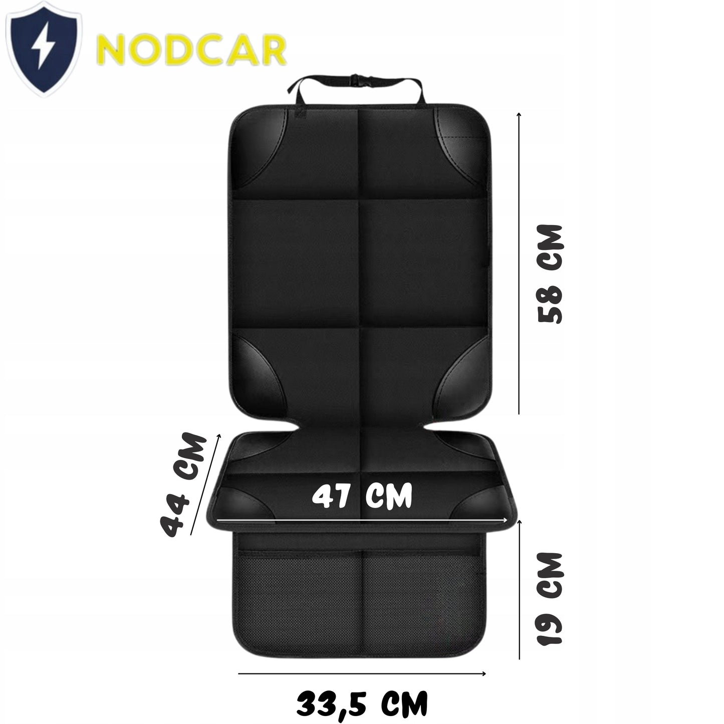 Apsauginis kilimėlis po automobilio kėdute, juodas, 2 vnt.