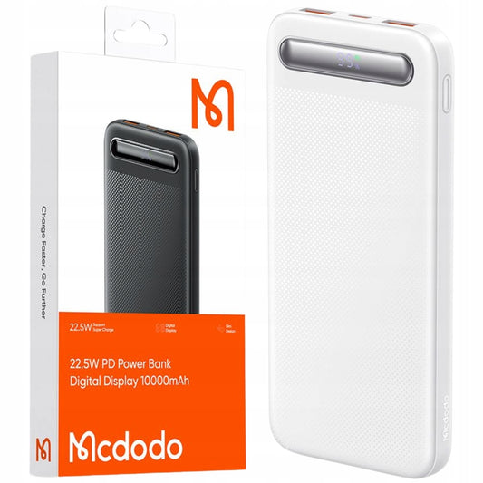 MCDODO POWERBANK 10000MAH SU DVYTURODIKLIU 3X USB USB-C 22,5W + KABELIS USB-C