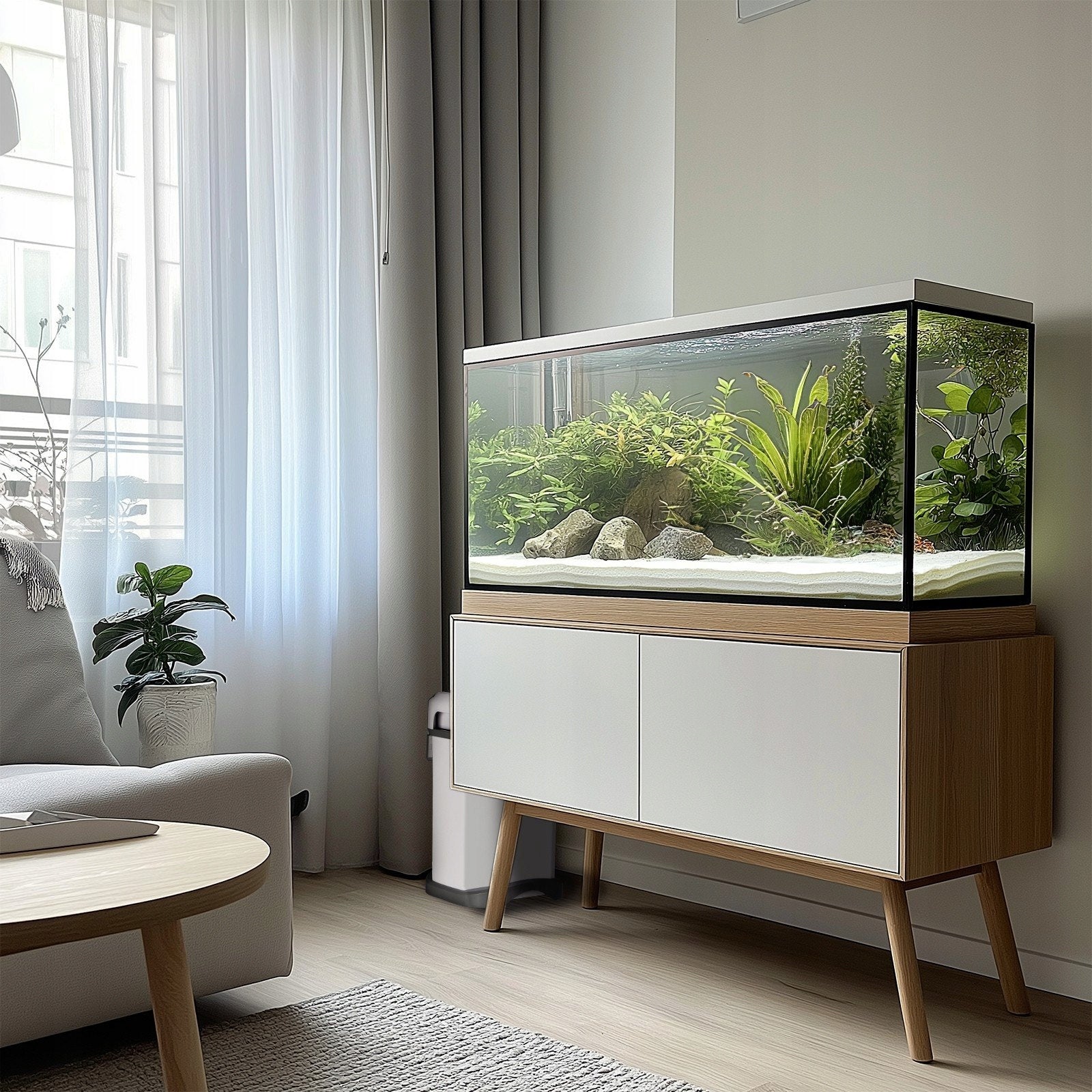 LABAI GALINGAS UVC FILTRAS AKVARIUMUI, TYLESNIS, STERILIZUOJA VANDENĮ IR NAIKINA DUMBBLIUS