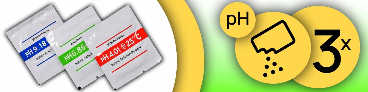 pH METRAS TESTERIS VANDENS RŪGŠTINGUMO MATUOKLIS ATC TERMOMETRAS + 3 BUFERIAI