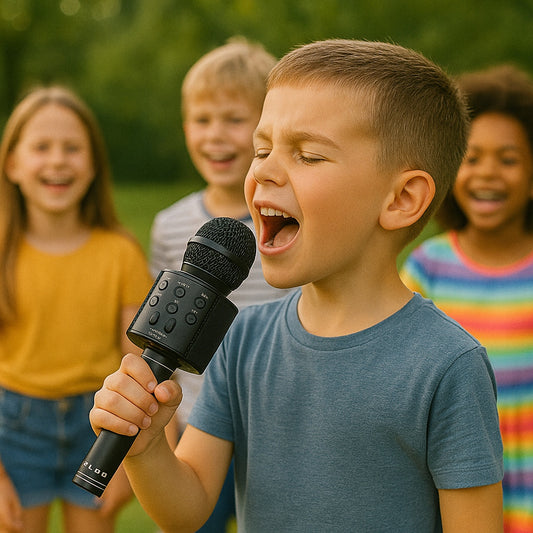 Belaidis mikrofonas ir Bluetooth garsiakalbis – Karaoke pramogoms vaikams, puiki dovana HQ