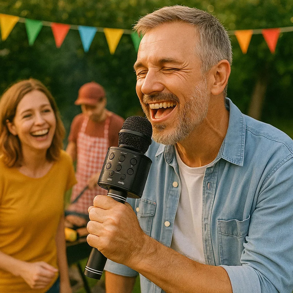 Belaidis mikrofonas ir Bluetooth garsiakalbis – Karaoke pramogoms vaikams, puiki dovana HQ