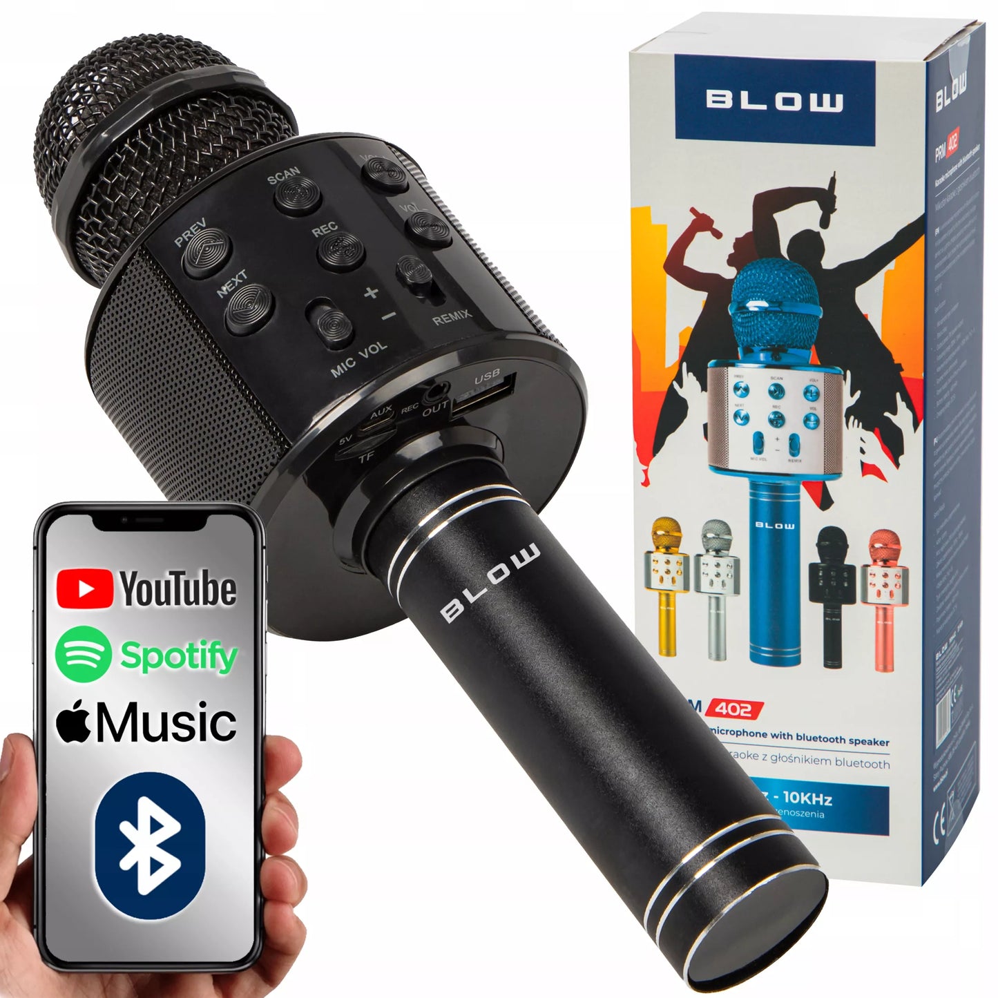Belaidis mikrofonas ir Bluetooth garsiakalbis – Karaoke pramogoms vaikams, puiki dovana HQ