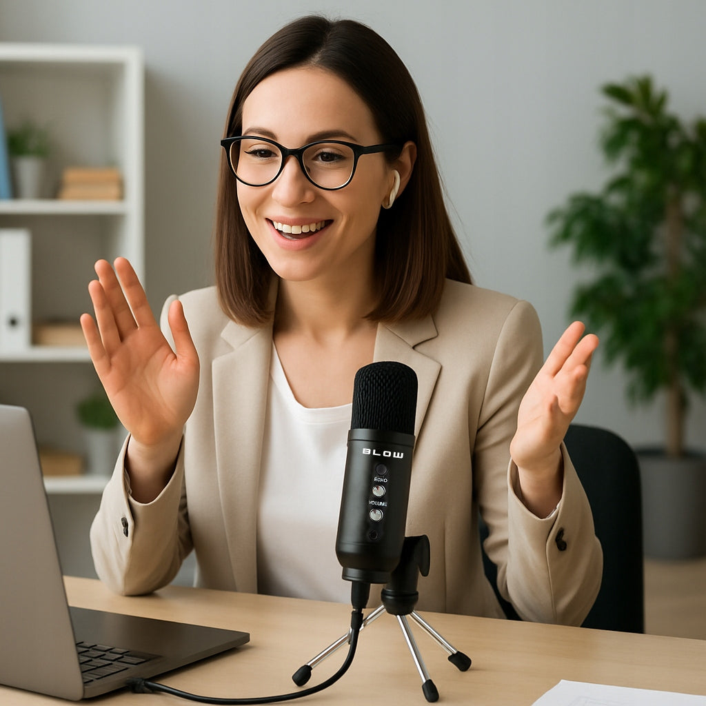 MIKROFONAS KOMPIUTERIUI ŽAIDIMŲ TALPINIS STUDIJINIS TRIPOD LAIKIKLIS USB