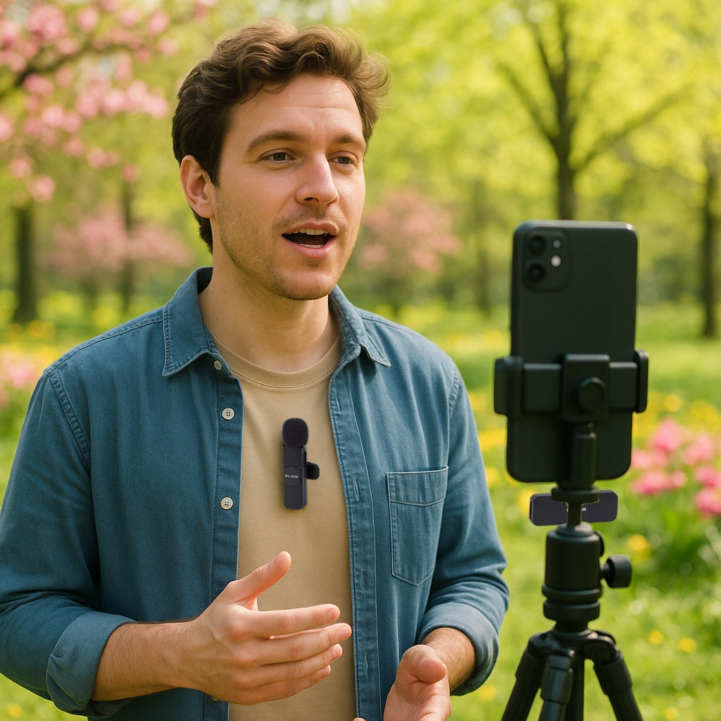 Belaidis apykaklinis mikrofonas-imtuvas Android telefonui, USB-C jungtis