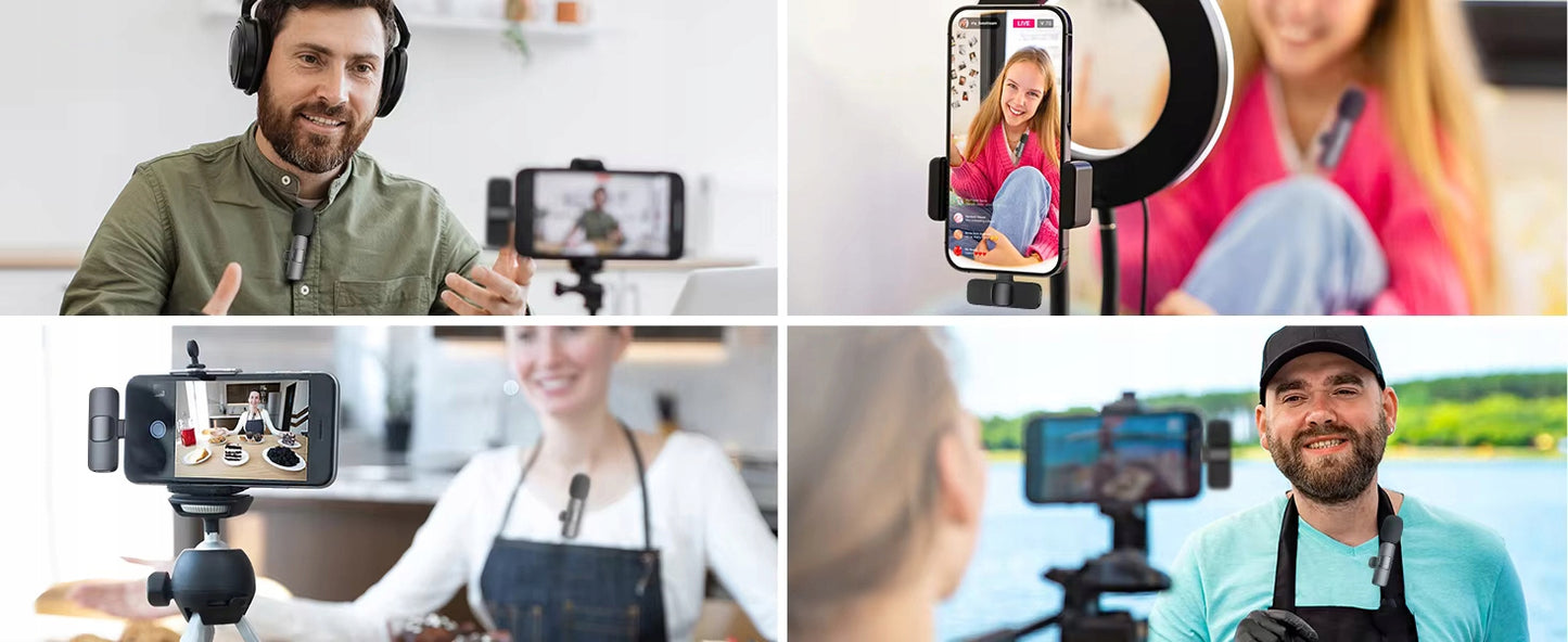 Belaidis apykaklinis mikrofonas-imtuvas Android telefonui, USB-C jungtis