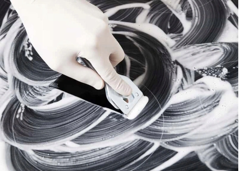 STIPRESNIS KREM + SKALPEL INDUKCINĖMS/KERAMINĖMS PLYTELĖMS SU AŠMENIU