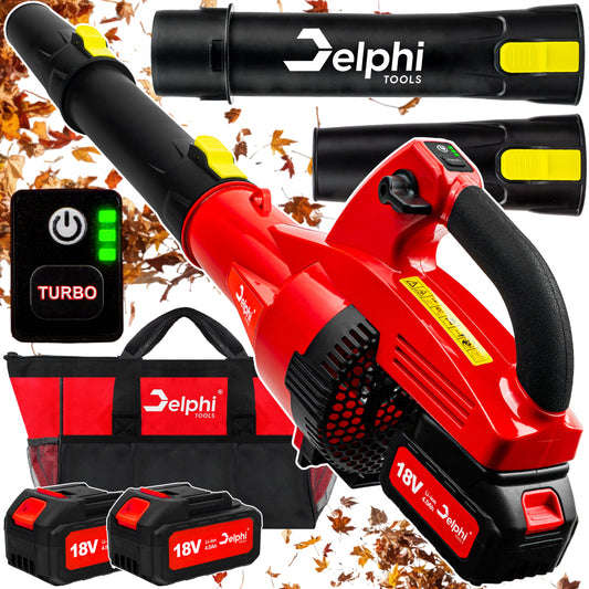 Galingas akumuliatorinis lapų ir sniego pūstuvas, sodo priežiūros įranga, 2x 4Ah akumuliatoriai