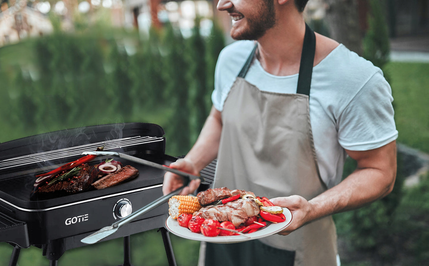 Galingas elektrinis grilius mėsai ir daržovėms, kepintuvas GOTIE GGE-2200