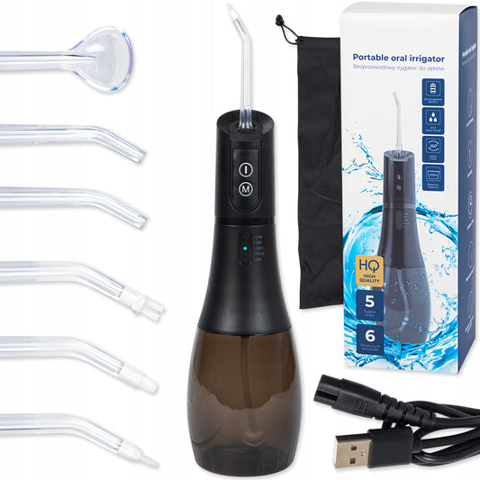 Galingas belaidis burnos irigatorius, 5 režimai, 400ml + dėklas