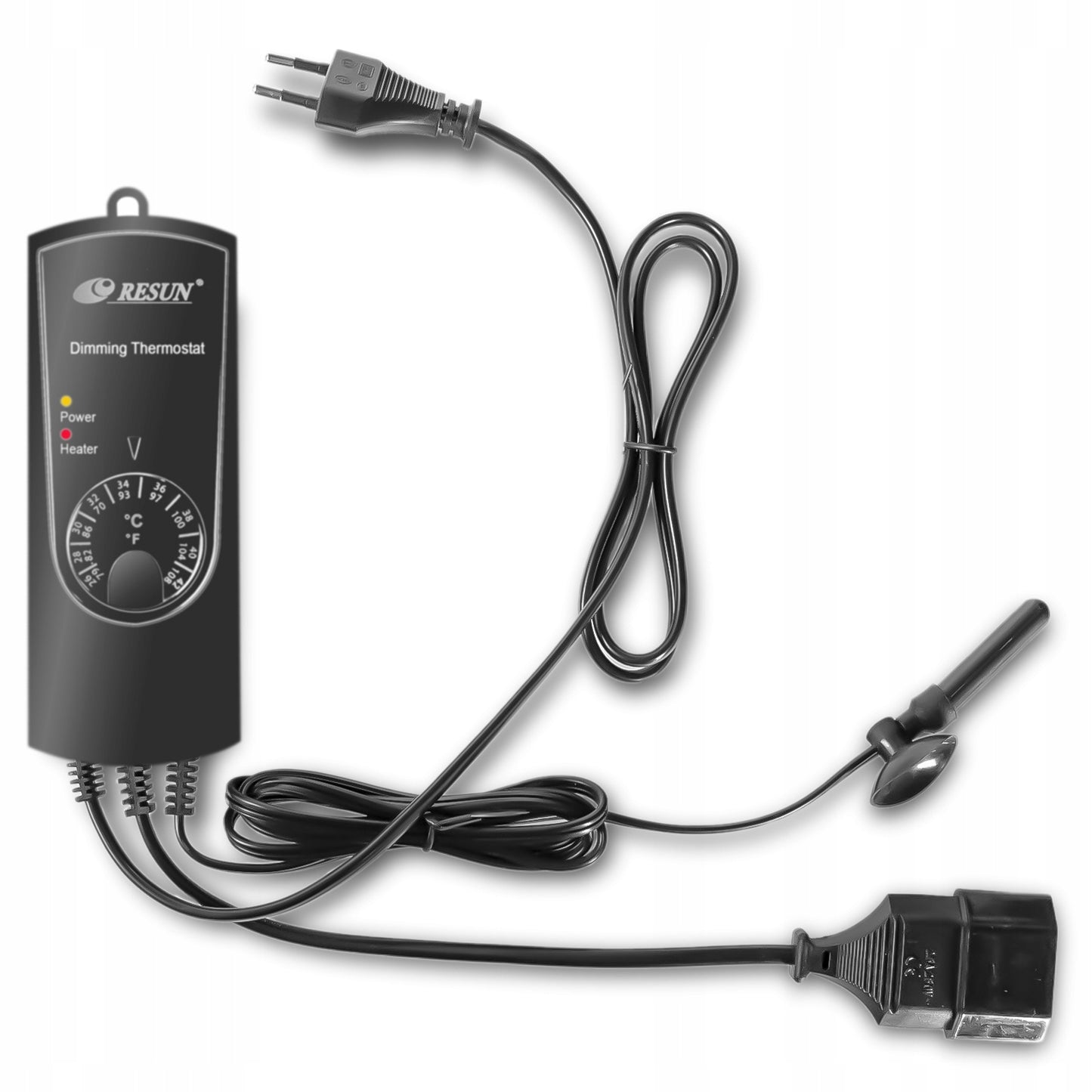 TERARIUMO TERMOSTATAS SU MODULIACINIU VALDYMU ŠILDYMO KABELIUI, SPULGELYČIAI AR ŠILDYMO KILIMĖLIUI