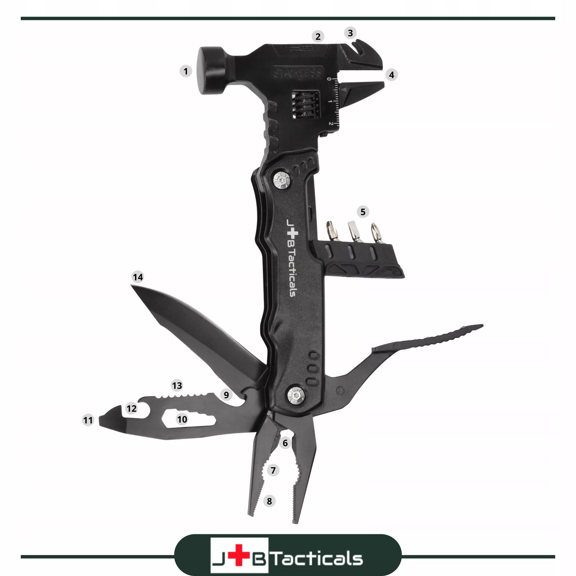 MULTITOOL Daugiafunkcis įrankis 20W1 Survival stovyklavimui gelbėjimo rinkinys