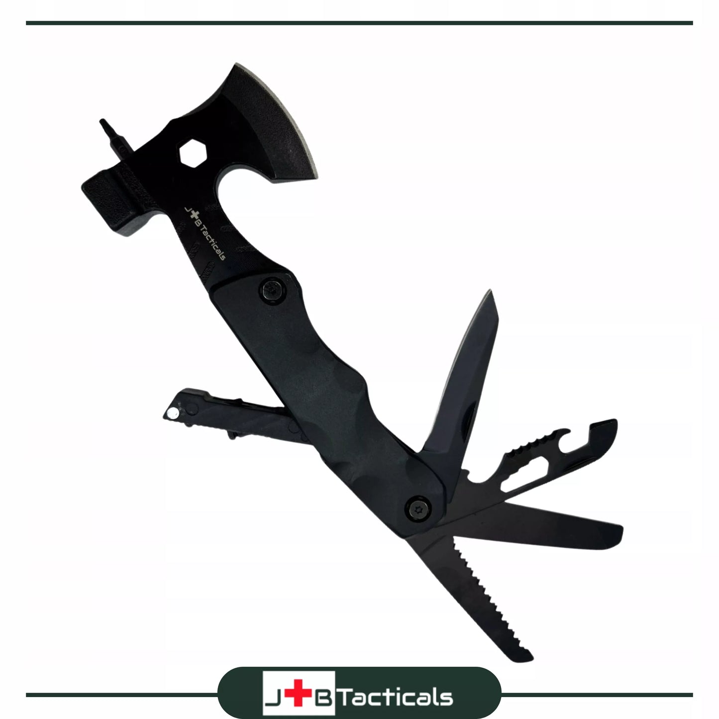 MULTITOOL KIRVIS 16w1 Daugiafunkcis įrankis kišeninis peiliukas išgyvenimo peilis