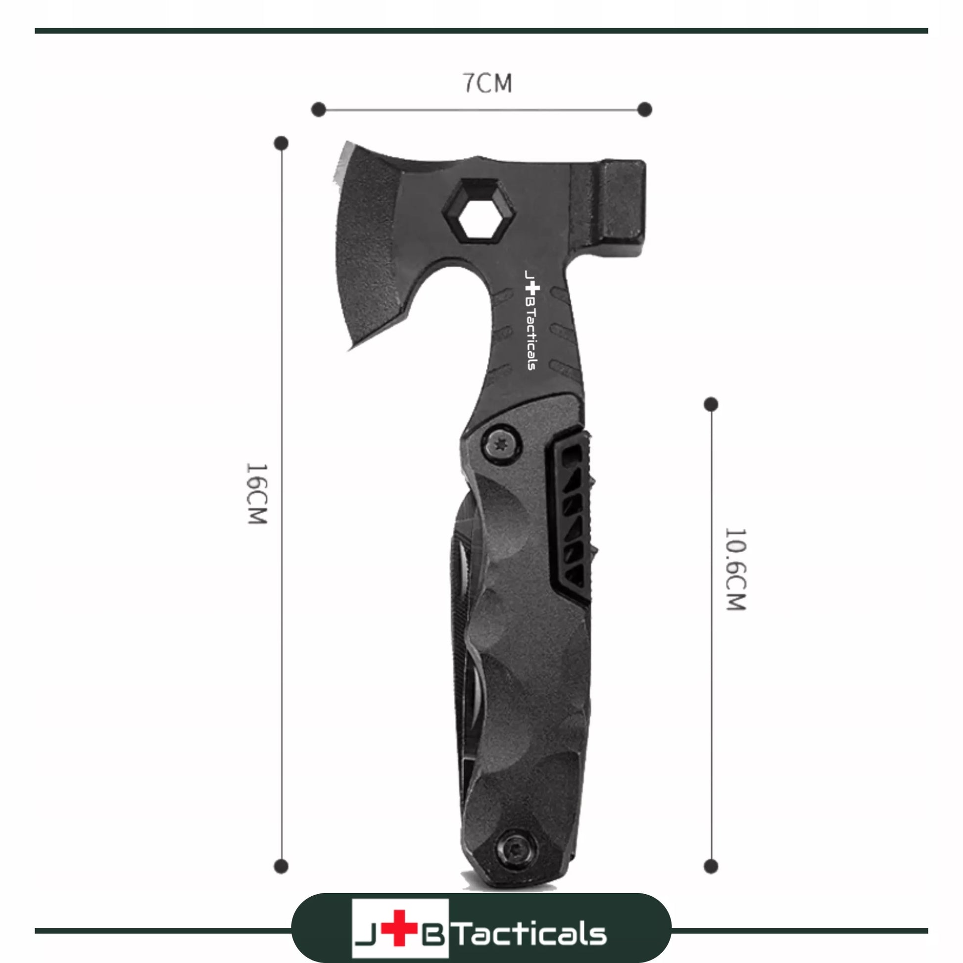 MULTITOOL KIRVIS 16w1 Daugiafunkcis įrankis kišeninis peiliukas išgyvenimo peilis