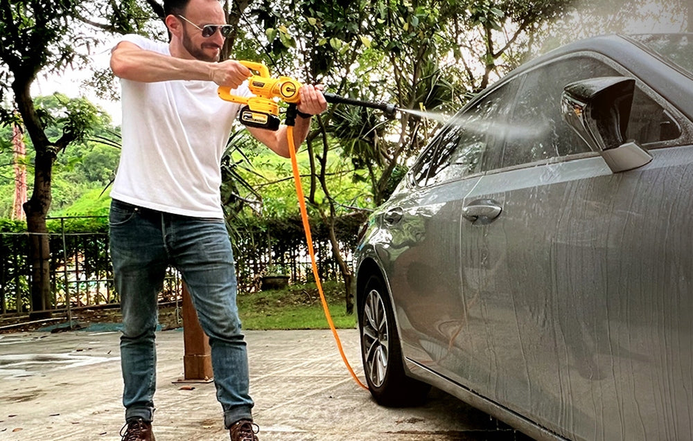 Belaidis akumuliatorinis aukšto slėgio ploviklis IMOUM 4Ah 21V 400W XXL rinkinys