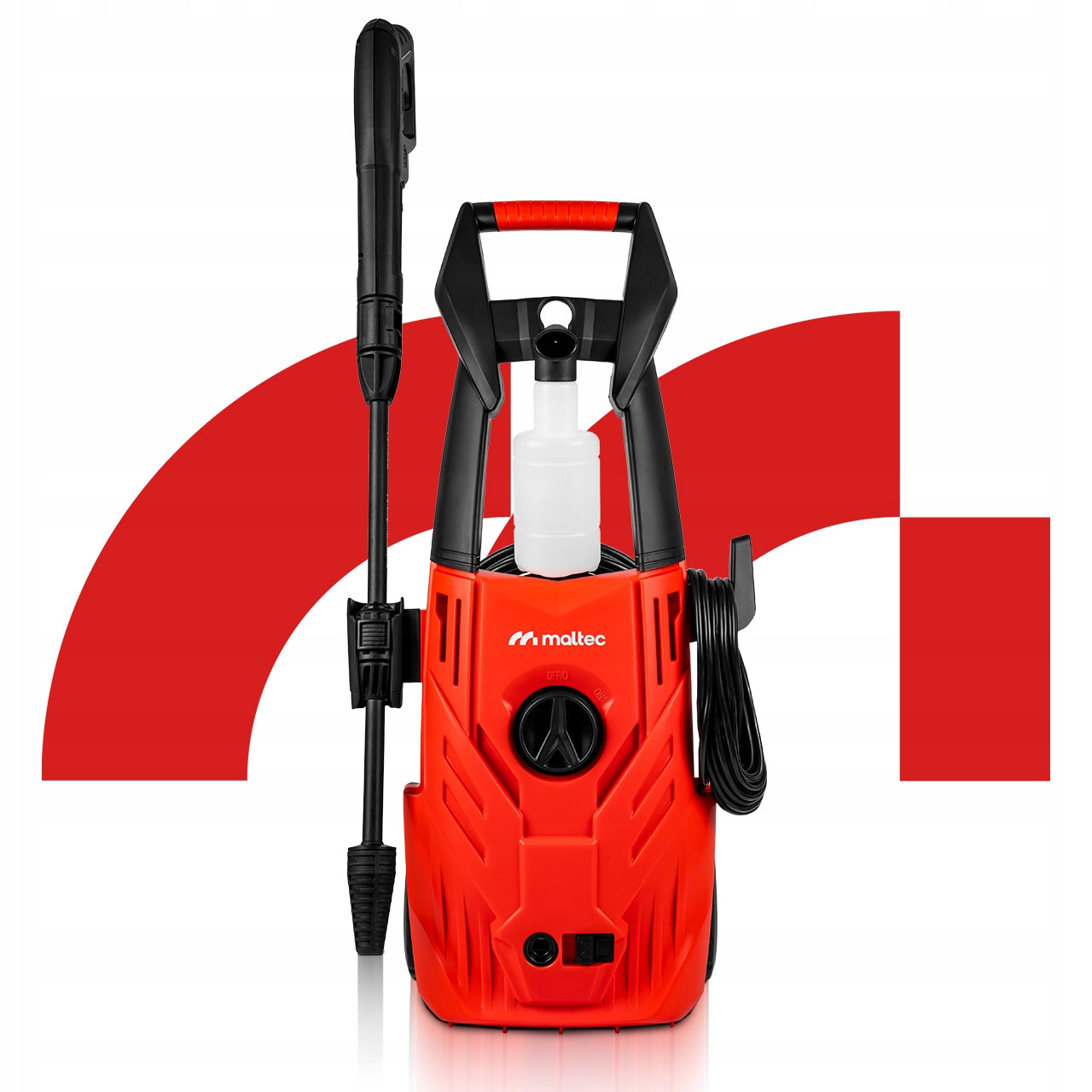 MalTec Kompaktiškas aukšto slėgio plovimo įrenginys su savisiurbiu aliumininiu siurbliu, galingas TURBO