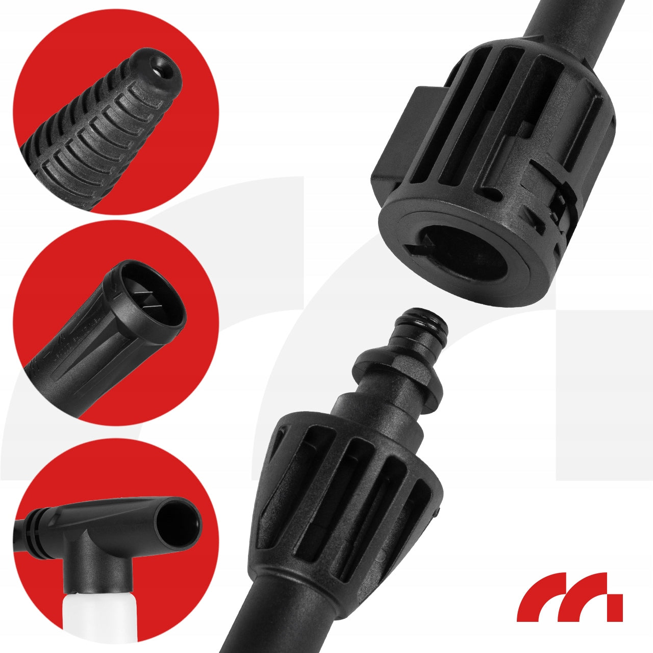 MalTec Kompaktiškas aukšto slėgio plovimo įrenginys su savisiurbiu aliumininiu siurbliu, galingas TURBO