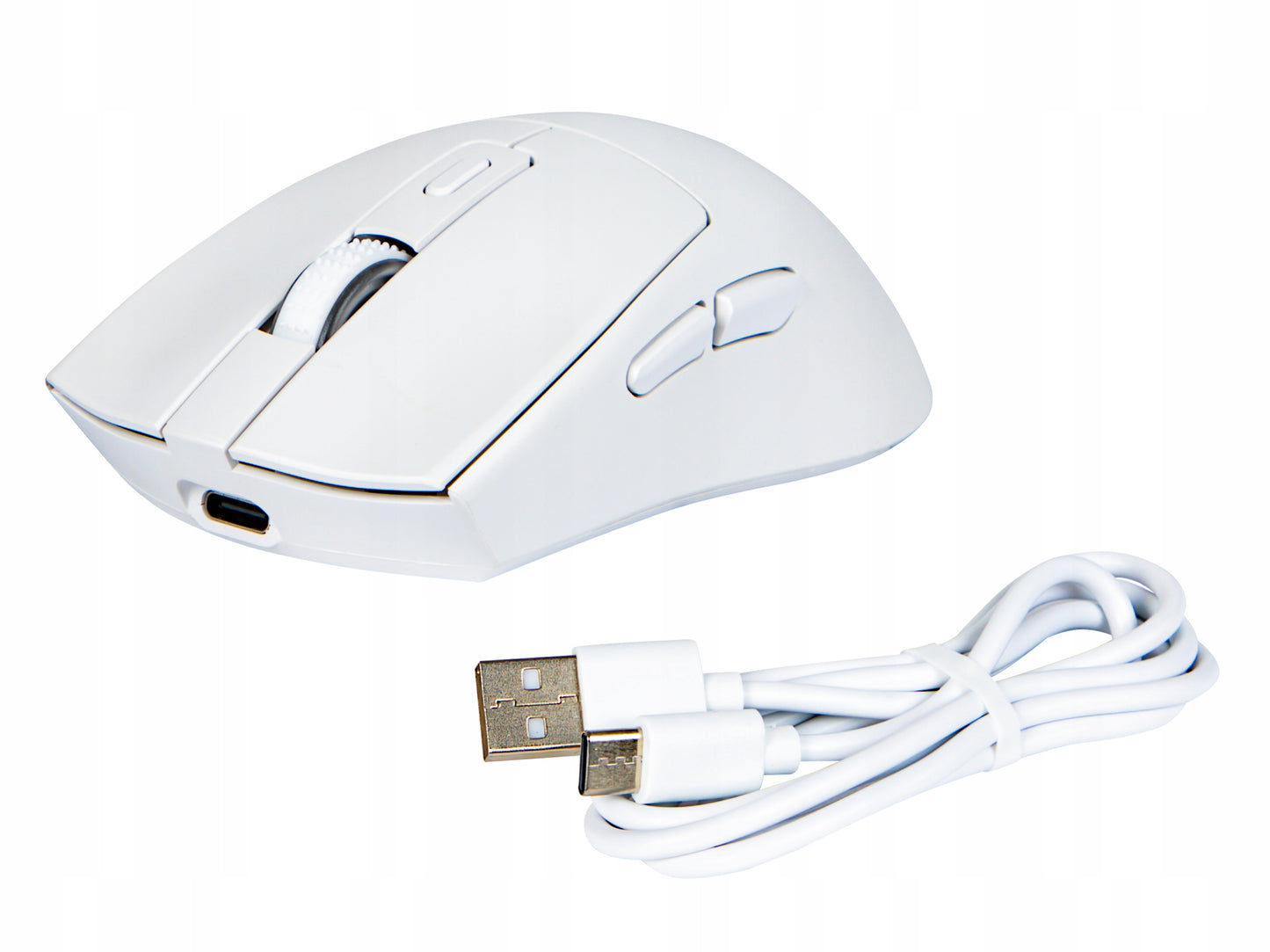 Balta optinė žaidimų pelė su įkrovimo stotele, PC, USB, Bluetooth 2.4GHz