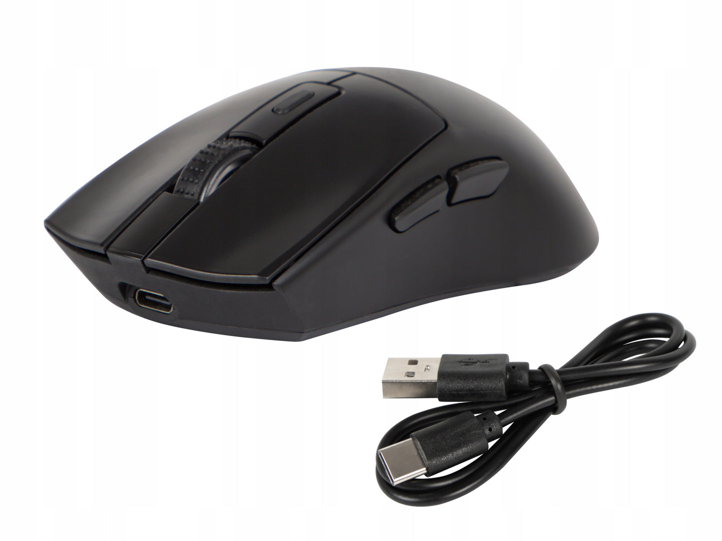 Juoda optinė žaidimų pelė su įkrovimo stotele, PC, USB, Bluetooth 2.4GHz