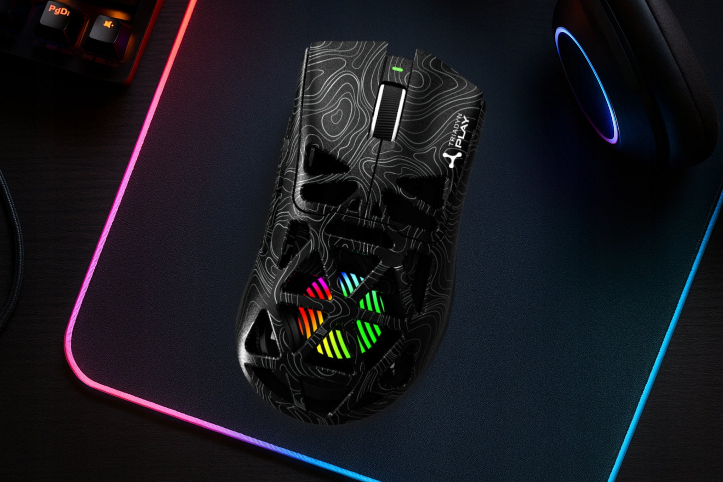 Žaidimų pelė TRIADYN IAPETUS PixArt Bluetooth USB RGB